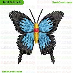 Vibrantly Colored Butterfly Embroidery Design 41