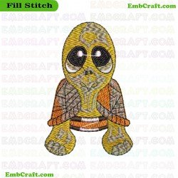 Wide Eyed Turtle Embroidery Design 12