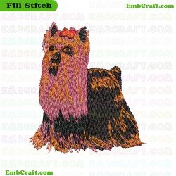 Yorkshire Terrier Embroidery Design 9