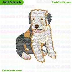 Young Dog Embroidery Design 83