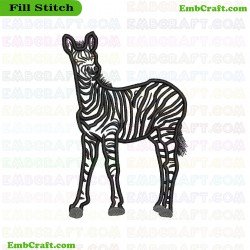 Zebra Embroidery Design 2