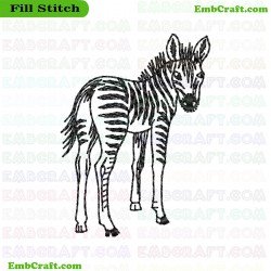 Zebra Sketch Embroidery Design 106